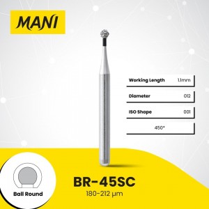 Mani Diamond Bur, Ball Round , Super-Coarse, 5pcs/pk MDBBR-45SC 