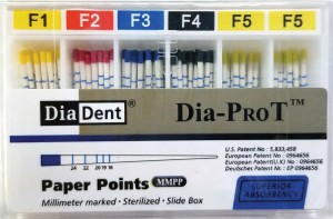 DIADENT Dia-ProT Paper Point complements: Dia-X™ Files, ProTaper® Files, EdgeTaper™. MP250