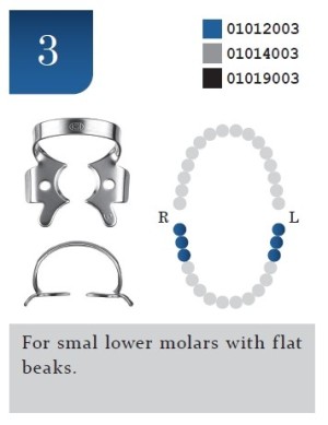 DENTECH KSK Rubber Dam Clamp Molar Glossy #3