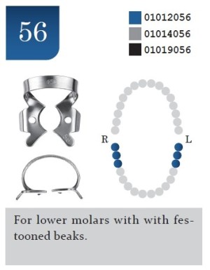 DENTECH KSK Rubber Dam Clamps Molar Glossy #56