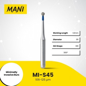Mani Diamond Bur - Minimal Intervention, Medium (Short Shank), 5Pcs/PK, MDBMI-S45